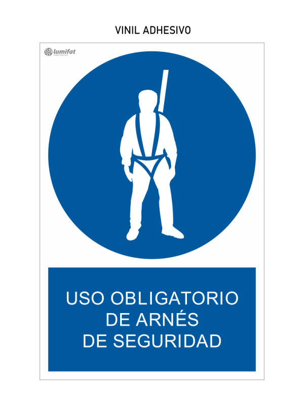 Arnes de seguridad Señal Uso Obligatorio de Arnés de Seguridad