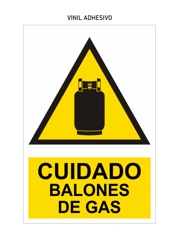 Señal Cuidado Balones de Gas