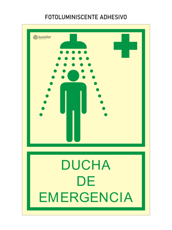 Señal Fotoluminiscente Ducha de Emergencia
