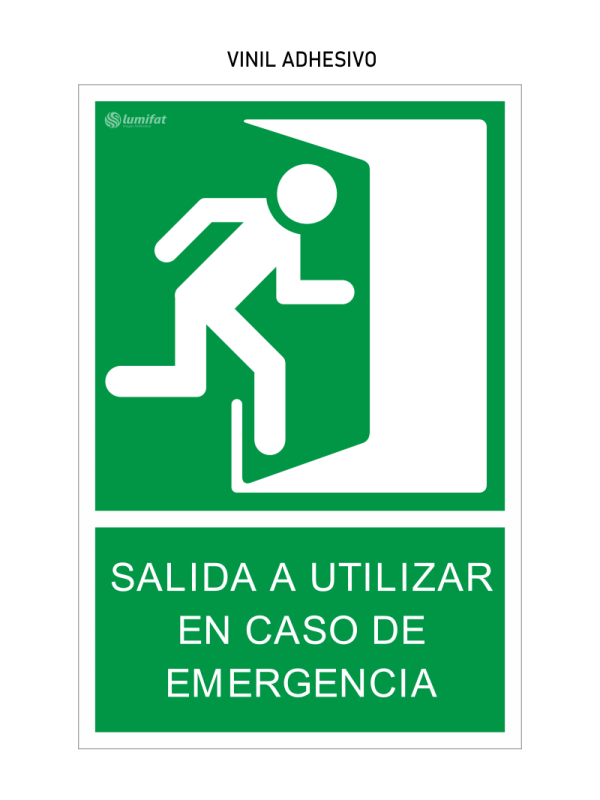 Señal Salida Derecha en Caso de Emergencia