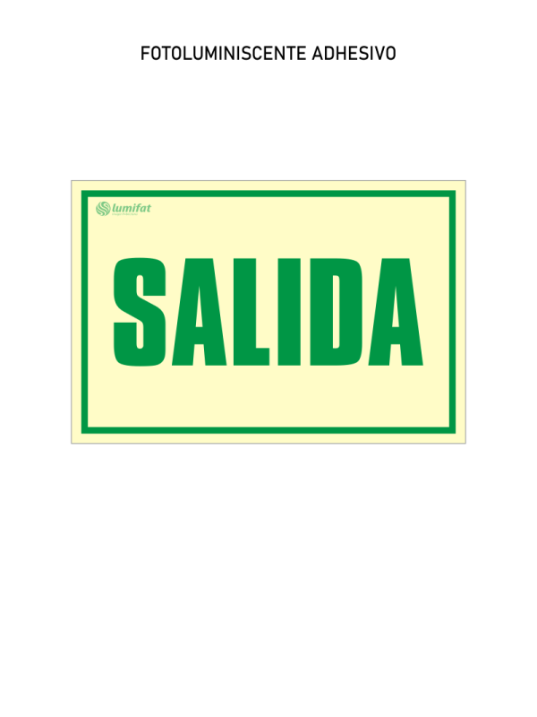 Señal Fotoluminiscente Salida