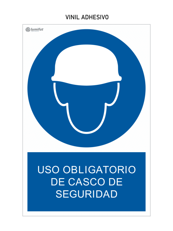 Señal Uso Obligatorio de Casco de Seguridad